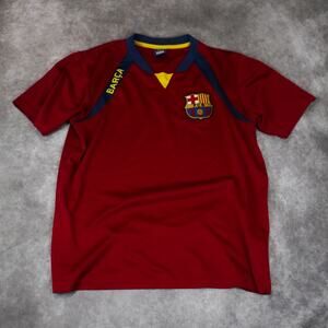 FC Barcelona Barca Soccer Jersey Red Blue V-Neck